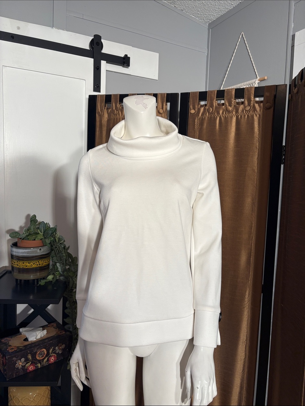 Cream Turtleneck Pullover Women's Top Joseph Ribkoff